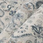 PureCozy Blue 2x3 Rug for Entryway Washable Vintage Small Area Rug Non-Slip Stain Resistant Door Mat Low Pile Retro Accent Indoor Throw Carpet for Entrance Kitchen Bedroom Laundry