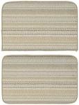 Garland Rug Carnival Stripe Non-Slip Recycled 2-Piece Rug Set Random Earthtone Stripes Area Rug – Modern, Stain-Resistant, Ideal for Living Rooms & High-Traffic Areas
