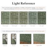 PureCozy Green Area Rug 2x3 Entryway Washable Soft Carpet Vintage Non Slip Indoor Kitchen Entrance Door Mat Traditional Retro Distressed Small Throw Rug Bathroom Laundry Bedroom