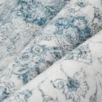 PureCozy Blue Area Rug 2x3 Washable Vintage Small Carpet for Entryway Kitchen Soft Retro Low Pile Thin Door Mat Non Slip Oriental Medallion Throw Rug for Bathroom Office Bedroom Dining Room