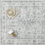 PureCozy Blue 2x3 Entryway Rug Vintage Area Carpet Indoor Kitchen Washable Door Mat Entrance Small Low Pile Traditional Distressed Retro Accent Throw Rug Non Slip Office Bathroom