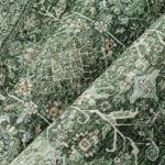 PureCozy Green Area Rug 2x3 Entryway Washable Soft Carpet Vintage Non Slip Indoor Kitchen Entrance Door Mat Traditional Retro Distressed Small Throw Rug Bathroom Laundry Bedroom