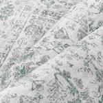 PureCozy Blue 2x3 Entryway Rug Vintage Area Carpet Indoor Kitchen Washable Door Mat Entrance Small Low Pile Traditional Distressed Retro Accent Throw Rug Non Slip Office Bathroom