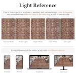 HUGEAR Area Rug 5x7 Vintage Brick Red Machine Washable Living Room Rugs Distressed Retro Floral Vacuumable Low Pile Carpet Bedroom Office Dining Room Laundry Room Non Slip Soft Lightweight