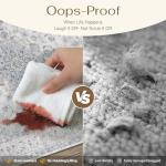 HUGEAR Area Rugs 5x7 Machine Washable Vintage Blue Living Room Bedroom Rug Throw Carpet Non Slip Stain Resistant Low Pile for Home Retro Aesthetic Modern Decor