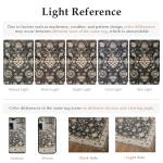 HUGEAR Area Rug 5x7 Vintage Black Machine Washable Living Room Rugs Distressed Retro Floral Vacuumable Low Pile Carpet Bedroom Office Dining Farmhouse Playroom Non Slip