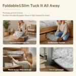 HUGEAR Area Rugs 5x7 Machine Washable Vintage Blue Living Room Bedroom Rug Throw Carpet Non Slip Stain Resistant Low Pile for Home Retro Aesthetic Modern Decor