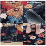 5x7 Area Rugs for Living Room: Machine Washable Rug for Bedroom Non Slip Low Pile Soft Faux Wool Non Shedding Distressed Vintage Floral Carpet for Dining Room Kitchen Nursery Farmhouse Entryway Indoor