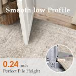 HUGEAR Area Rug 5x7 Vintage Beige Machine Washable Living Room Rugs Distressed Retro Floral Vacuumable Low Pile Carpet Bedroom Office Dining Room Laundry Room Non Slip Soft Lightweight