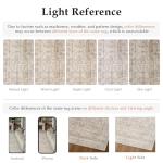 HUGEAR Area Rug 5x7 Vintage Beige Machine Washable Living Room Rugs Distressed Retro Floral Vacuumable Low Pile Carpet Bedroom Office Dining Room Laundry Room Non Slip Soft Lightweight