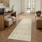Beige Vintage 2x6 Runner Rug for Indoor Spaces