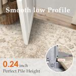 Beige Washable 2x6 Vintage Runner Rug