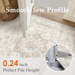 Beige Washable Vintage Runner Rug 2x5