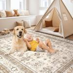 Soft Vintage 5x7 Area Rug for Living Room