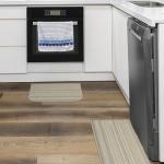 Garland Rug Carnival Stripe Non-Slip Recycled 2-Piece Rug Set Random Earthtone Stripes Area Rug – Modern, Stain-Resistant, Ideal for Living Rooms & High-Traffic Areas