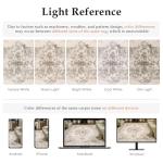 Beige Vintage Medallion Washable Runner Rug 2x5