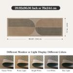 Lahome Modern Rainbow Easy Jute Rug, 2x8 Hallway Runner Washable Rugs for Entryway Farmhouse Kitchen Rug, Non Slip Indoor Outdoor Carpet Contemporary Throw Door Mat for Bedroom Porch