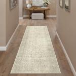 Beige Vintage Runner Rug 2x6 for Indoor Spaces