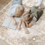 Vintage Boho Medallion Washable Runner Rug 2x6