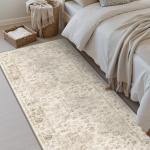 Beige Vintage Washable Non-Slip Runner Rug