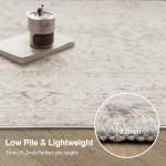 Beige Vintage Washable Hallway Runner Rug