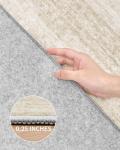 Beige Low-Pile Non-Slip Runner Rug 2x5