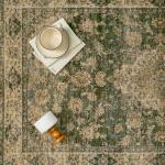 HUGEAR 2x5 Retro Green Floral Runner Rug