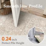 Beige Vintage 2x8 Washable Runner Rug