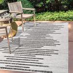 Jonathan Y Geometric Stripe Indoor-Outdoor Area Rug