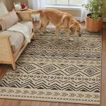 PureCozy 3x5 Black Jute Outdoor Area Rug