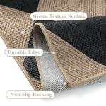 PureCozy 3x5 Checkered Jute Outdoor Patio Rug