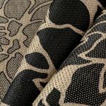 PureCozy 3x5 Black Floral Jute Outdoor Rug