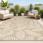 JONATHAN Y Palm Frond 3x5 Area Rug