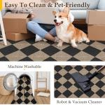 PureCozy 3x5 Checkered Jute Outdoor Patio Rug