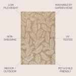 JONATHAN Y Palm Frond 3x5 Area Rug