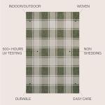 Bold Gingham Indoor Outdoor Rug 3X5 Green/Cream