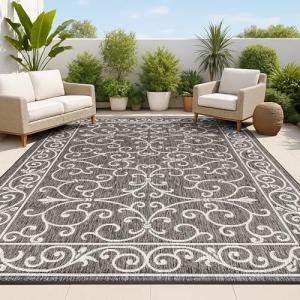 Vintage Filigree Indoor Outdoor Area Rug 3X5