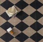 PureCozy 3x5 Checkered Jute Outdoor Patio Rug