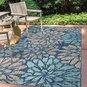 JONATHAN Y Floral Textured Weave Area Rug 3x5