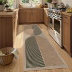 Lahome Modern Rainbow Easy Jute Rug, 2x8 Hallway Runner Washable Rugs for Entryway Farmhouse Kitchen Rug, Non Slip Indoor Outdoor Carpet Contemporary Throw Door Mat for Bedroom Porch