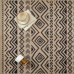 PureCozy 3x5 Black Jute Outdoor Area Rug