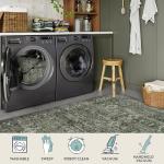 Lahome Washable Area Rugs 5x7 Green Rugs for Living Room,Boho Rug for Bedroom,Dining Room Carpet for Under Table, Distressed Non Slip Low Pile Carpet for Indoor Home Office Nursery(5'x7',Green)