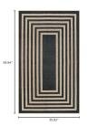 Lahome Modern Geometric Jute Outdoor Rug, 3x5