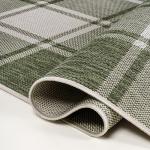 Bold Gingham Indoor Outdoor Rug 3X5 Green/Cream