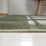 Bold Gingham Indoor Outdoor Rug 3X5 Green/Cream