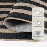 Lahome Modern Geometric Jute Outdoor Rug, 3x5