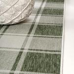 Bold Gingham Indoor Outdoor Rug 3X5 Green/Cream