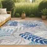 JONATHAN Y Tropics Palm Leaves Area Rug 3X5