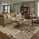 PureCozy 5x7 Brown Floral Jute Outdoor Rug