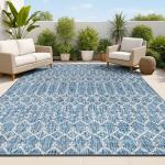 Moroccan Geometric Indoor Outdoor Area Rug 8x10